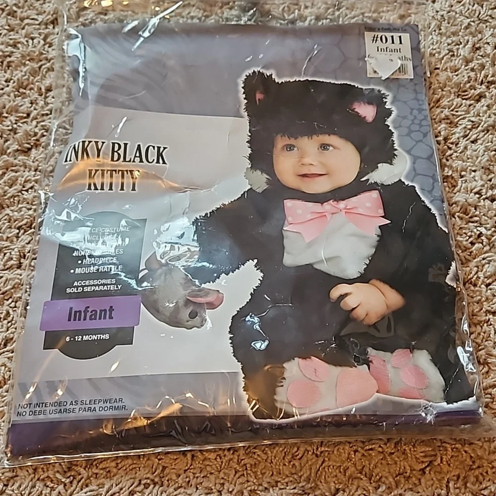 Inky Black Kitty Halloween Costume 6-12 months - Picture 7 of 7
